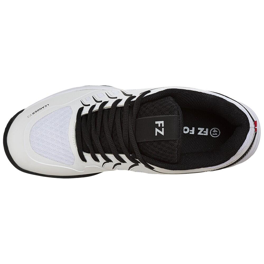 FZ Forza LEANDER V3  WHITE/BLACK BADMINTON SHOES UNISEX 3/6