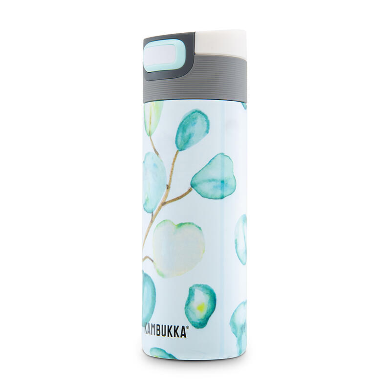 Etna Thermal Mug (SS) 17oz (500ml) - Light Green w/ Eucalyptus Leaves