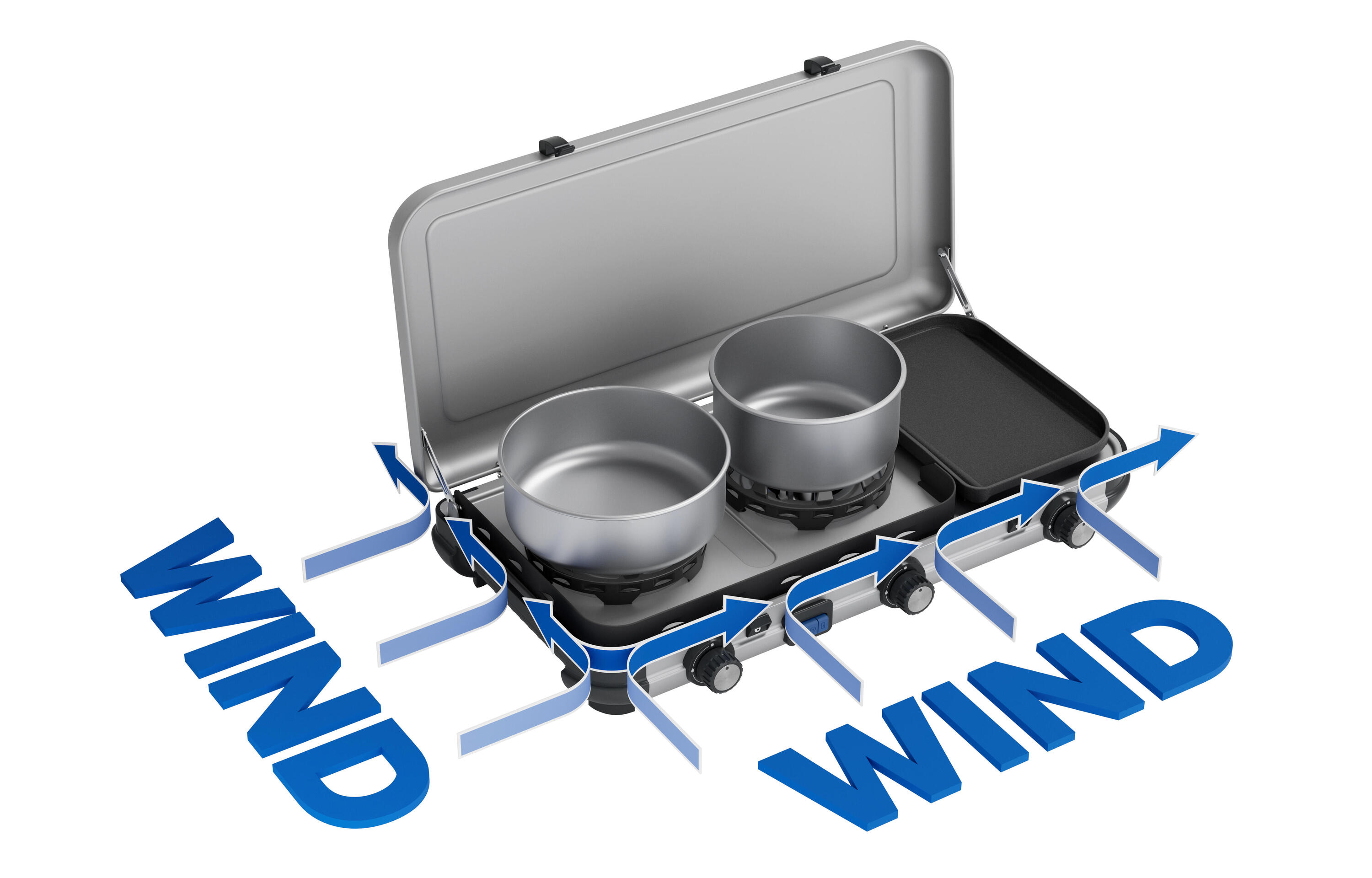 CAMPINGAZ Camping Kitchen 2 Multi Cook – Réchaud gaz multifonction 3 brûleurs 3/7