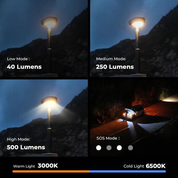 EVO LANTERN  2-in-1 Telescopic Lantern for Versatile Lighting - Orange