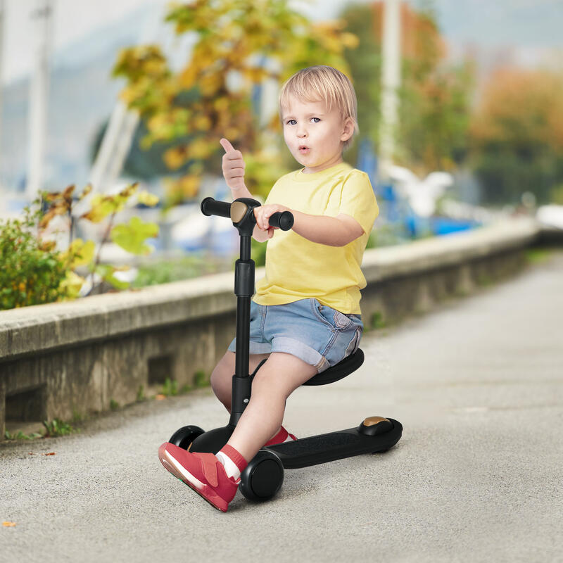 Patinete para Niños AIYAPLAY 58x31x79 cm Negro