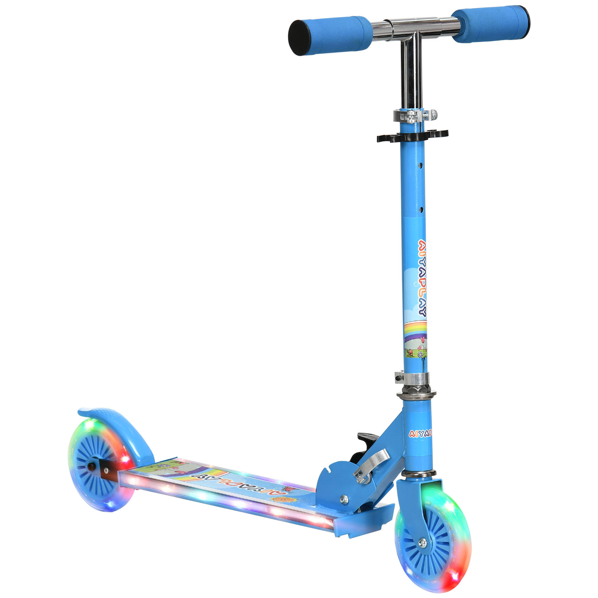 HOMCOM Trotinete para Crianças HOMCOM 67x32x65-78 cm Azul