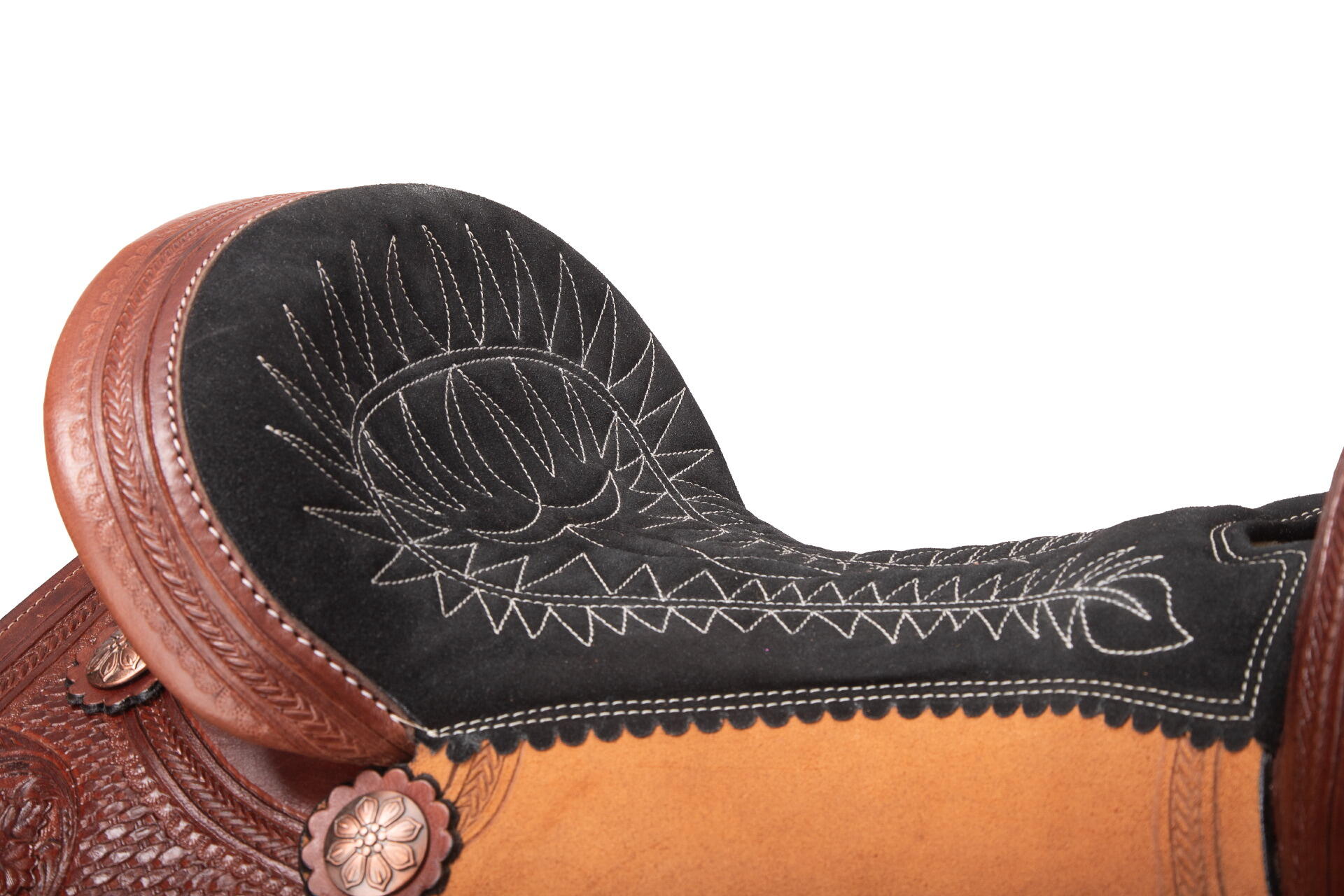 Sottosella Western Challenger Prorider In Pelle – Cinch Con Billette 34″ Per Cavallo (Modello 9758BK)