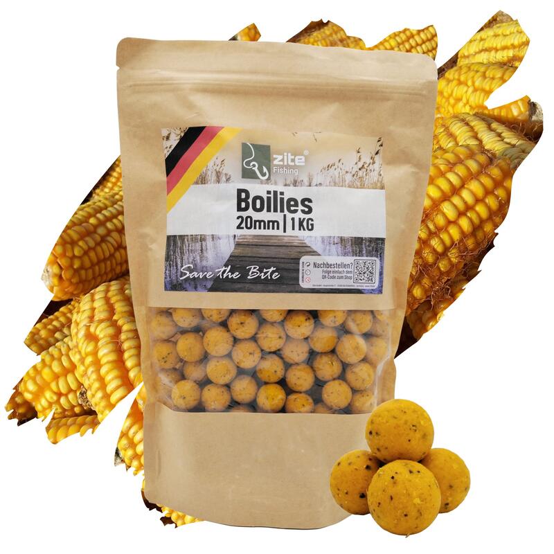Boilies 20mm süßer Mais Aroma Karpfenköder 1kg