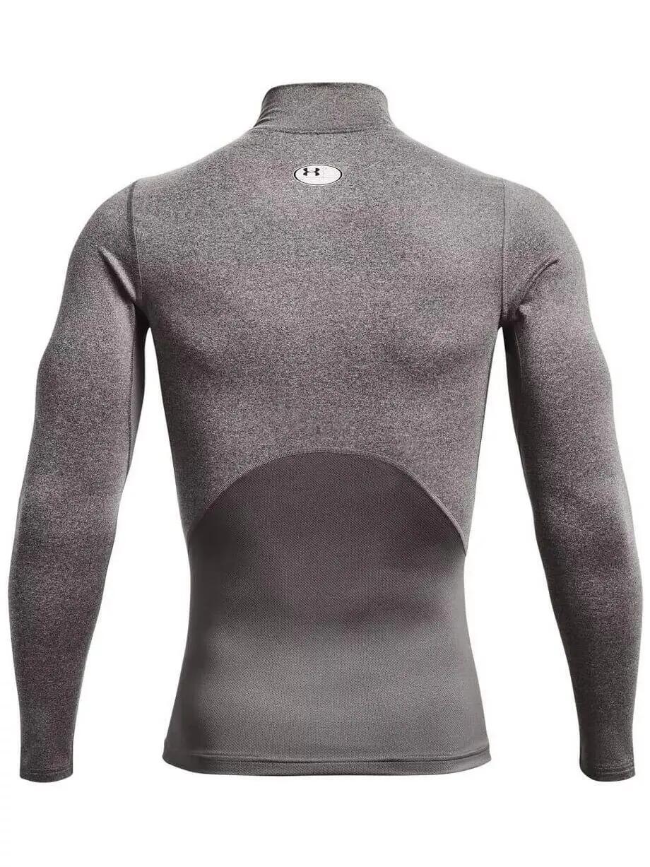 Ua Cg Armour Comp Mock férfi hosszú ujjú sport póló - szürke 2/7