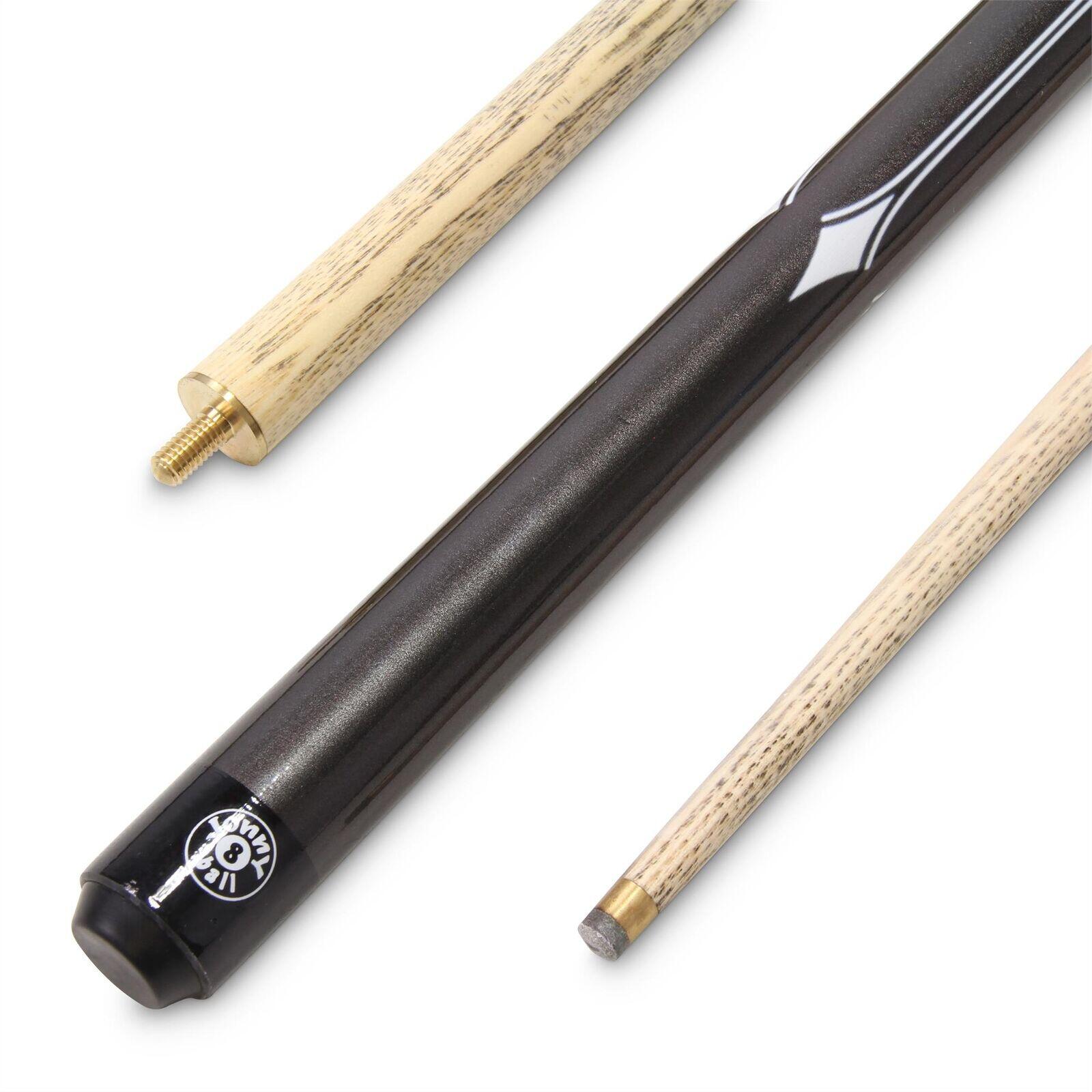 FUNKY CHALK Jonny 8 Ball WHITE SPEAR 57 Inch 2 Piece Snooker Pool Cue with 9.5mm Tip
