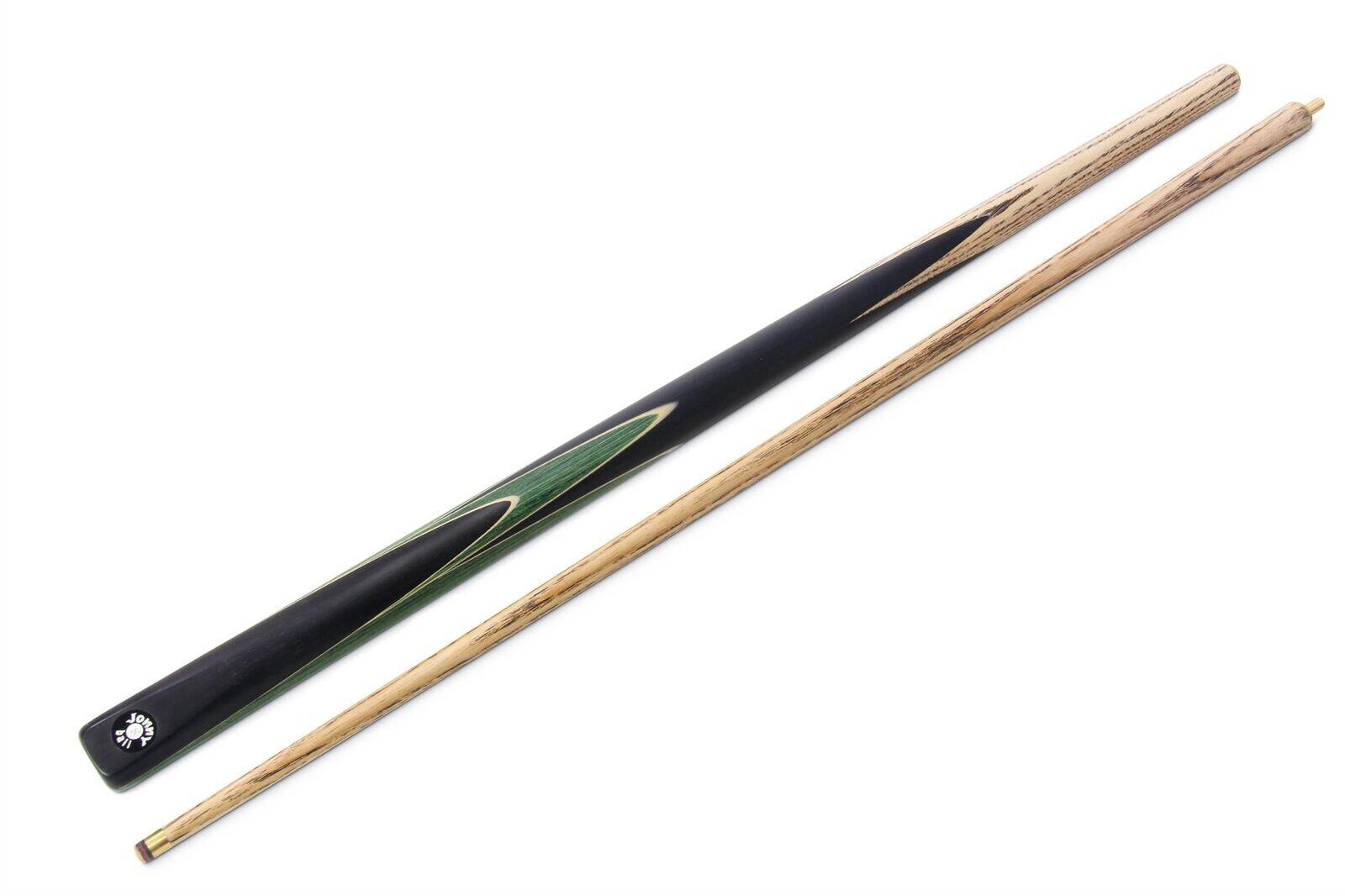 FUNKY CHALK Jonny 8 Ball 2pc GREEN SNIPER 57 Inch Centre Joint Ash English Pool Cue 8mm