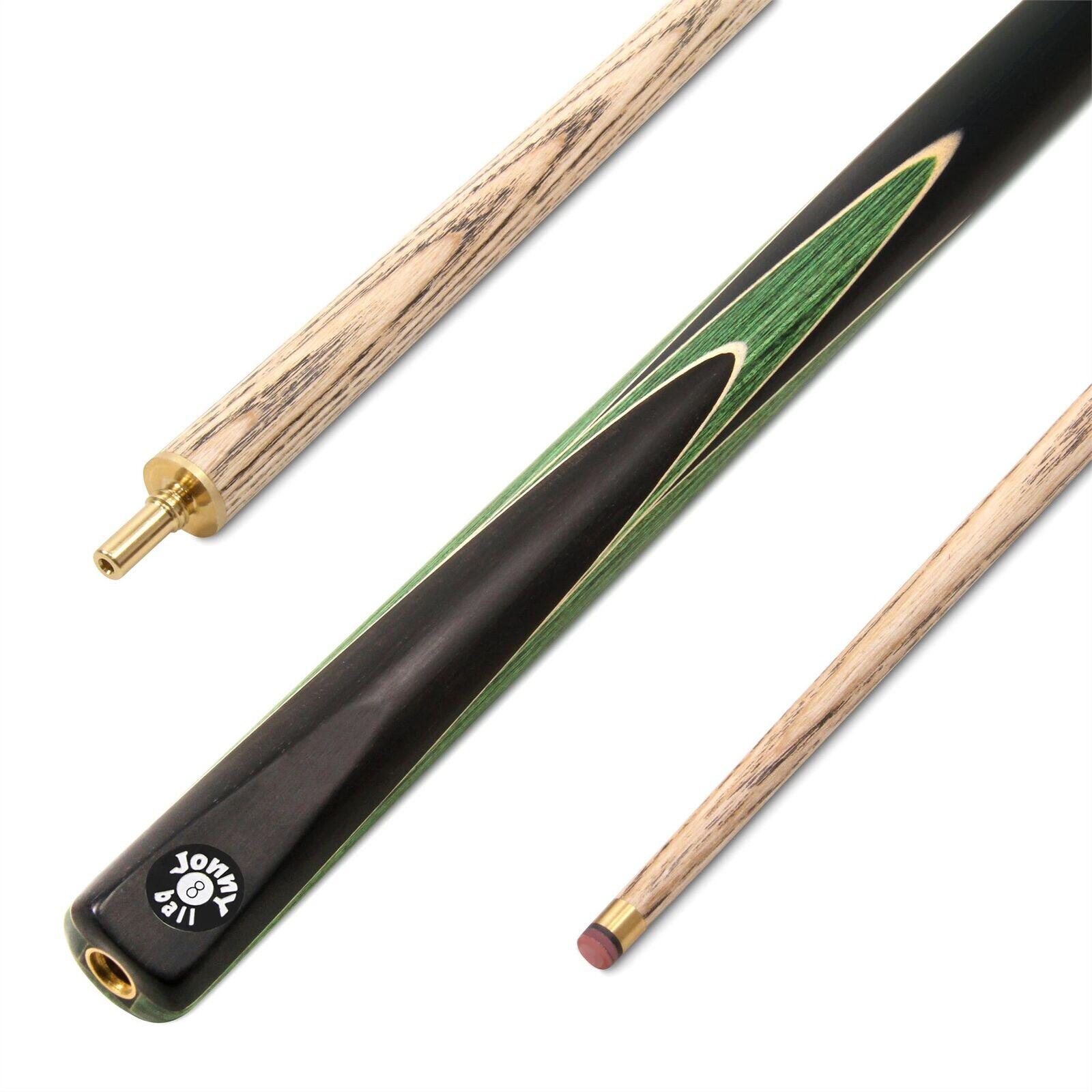 Jonny 8 Ball 2pc GREEN SNIPER 57 Inch Centre Joint Ash English Pool Cue 8mm 2/6