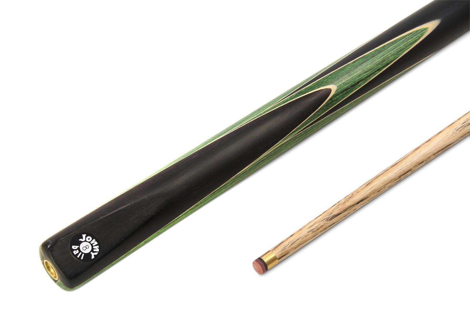 Jonny 8 Ball 2pc GREEN SNIPER 57 Inch Centre Joint Ash English Pool Cue 8mm 3/6