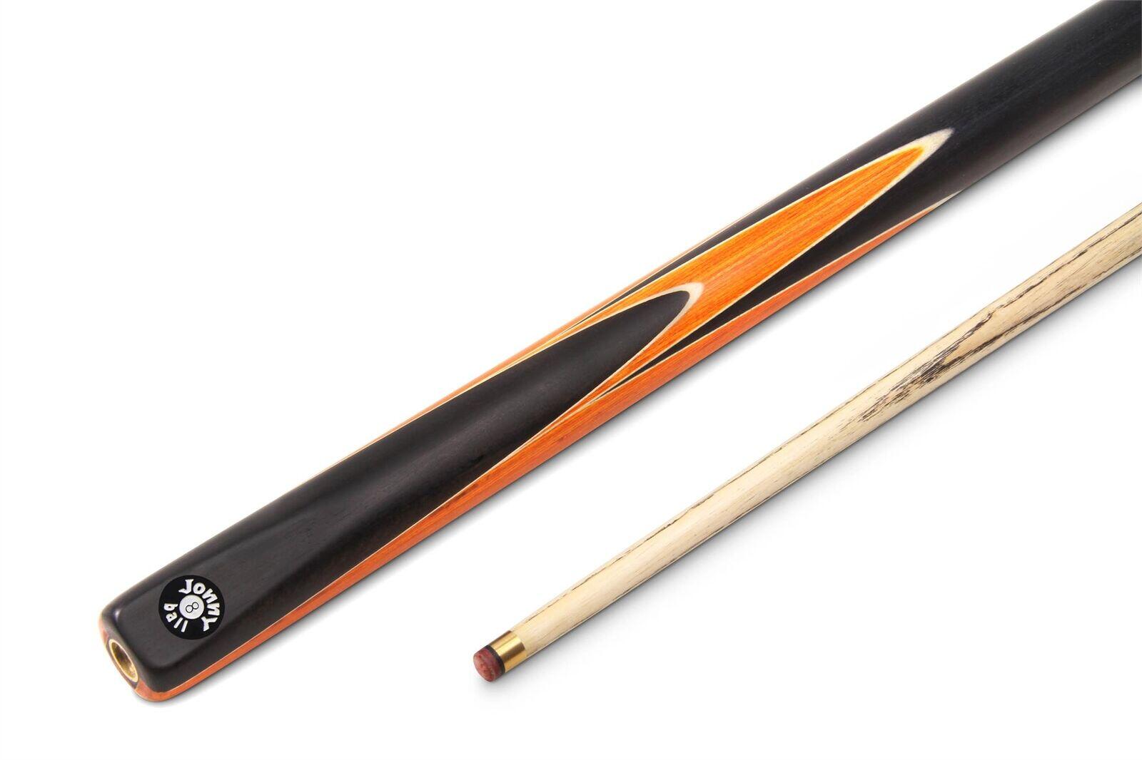 Jonny 8 Ball 3/4 ORANGE SNIPER 57 Inch Ash English Pool Cue with 8mm Tip 3/6