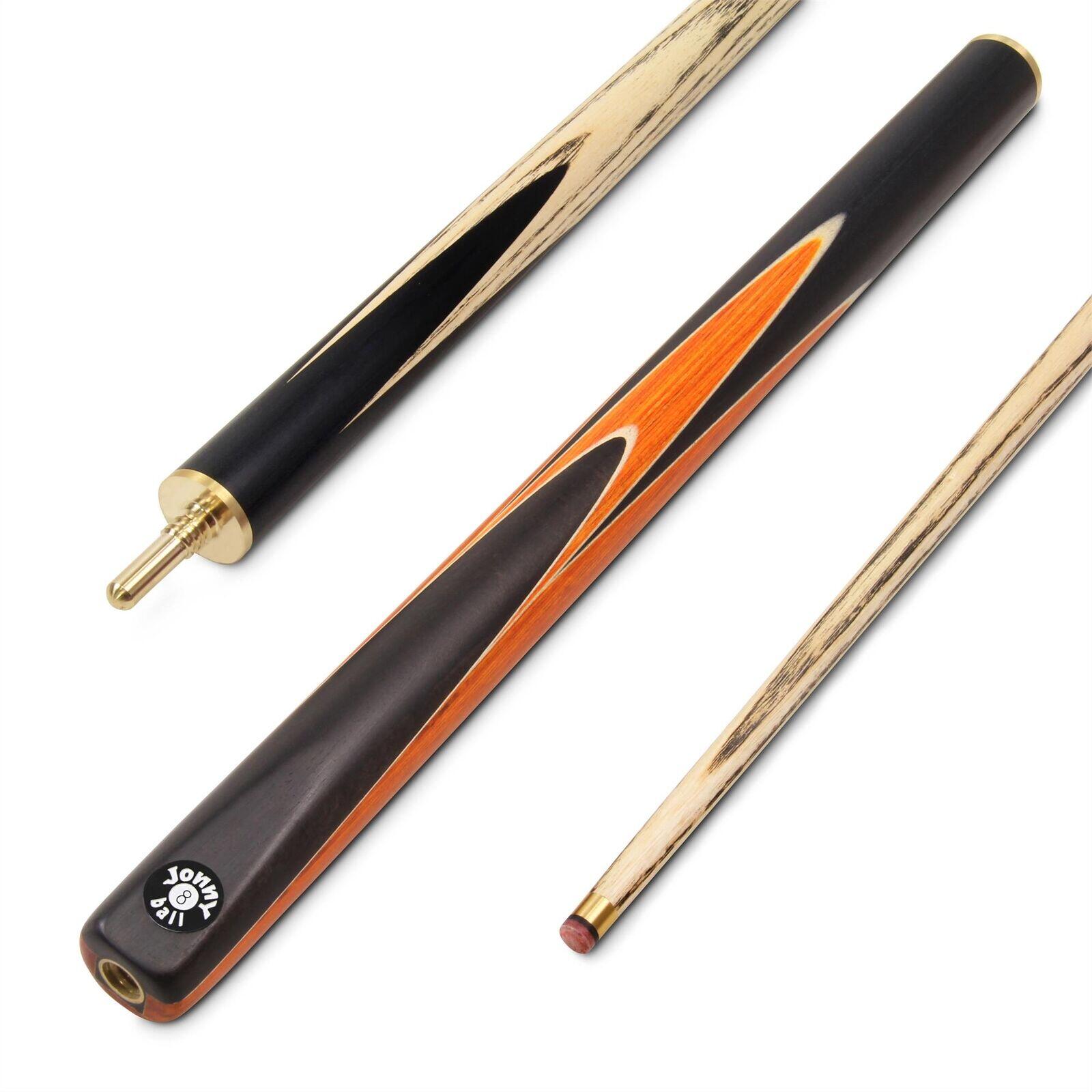 FUNKY CHALK Jonny 8 Ball 3/4 ORANGE SNIPER 57 Inch Ash English Pool Cue with 8mm Tip