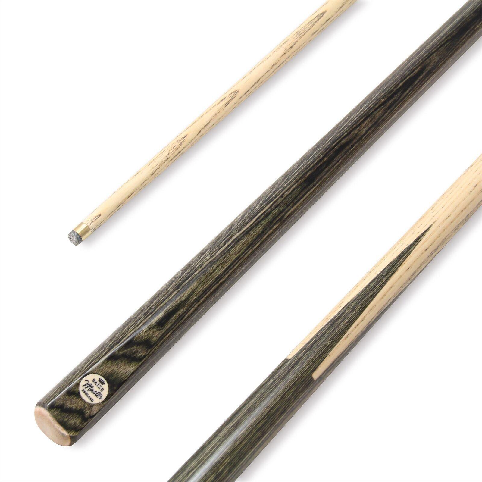 FUNKY CHALK Baize Master 48 Inch 1 Piece Dark Grey Premium House Snooker Pool Cue 9.5mm Tip