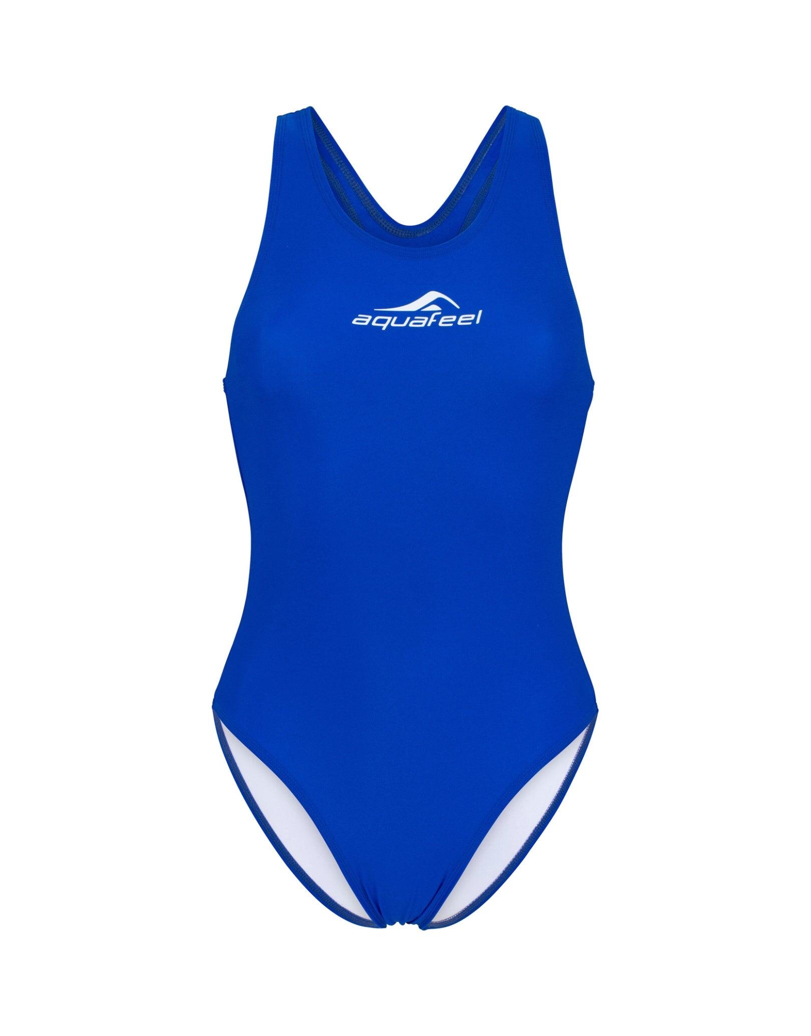Aquafeel Classic Open Back Ladies Swimsuit - Royal Blue 1/3