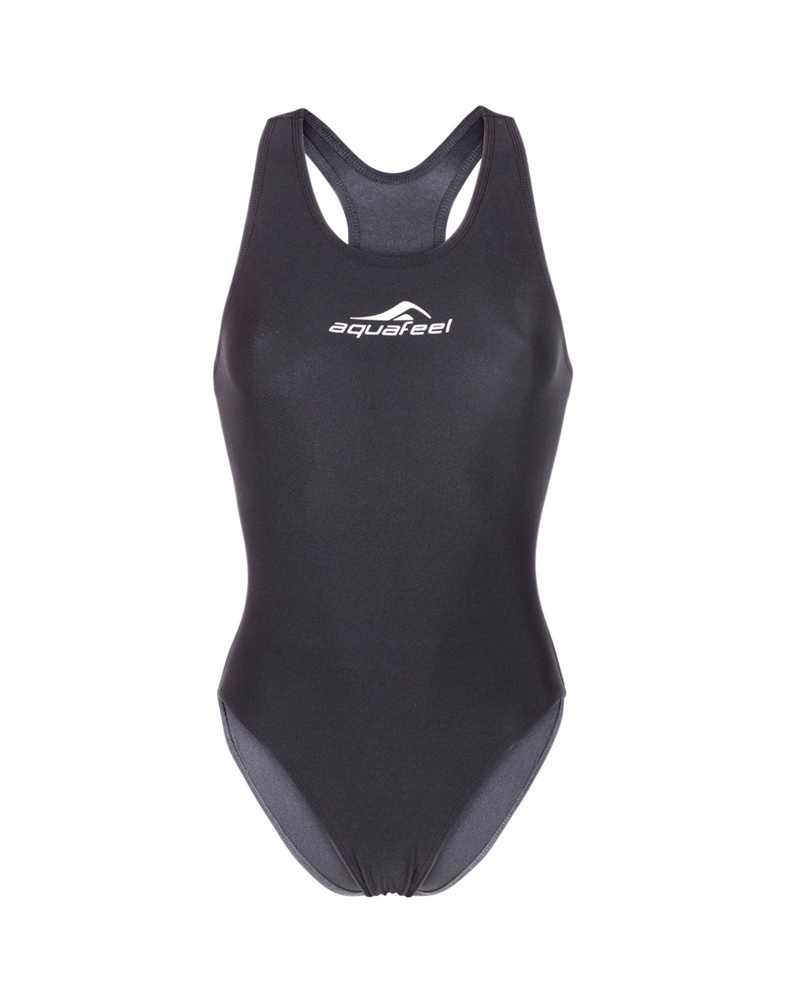 AQUAFEEL Aquafeel Classic Open Back Ladies Swimsuit - Black