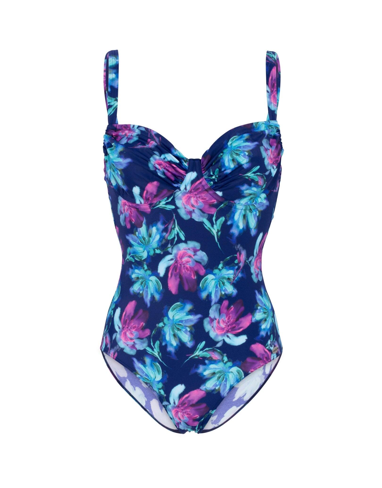 FASHY Fashy Floral Adjustable Swimsuit - Navy/Purple
