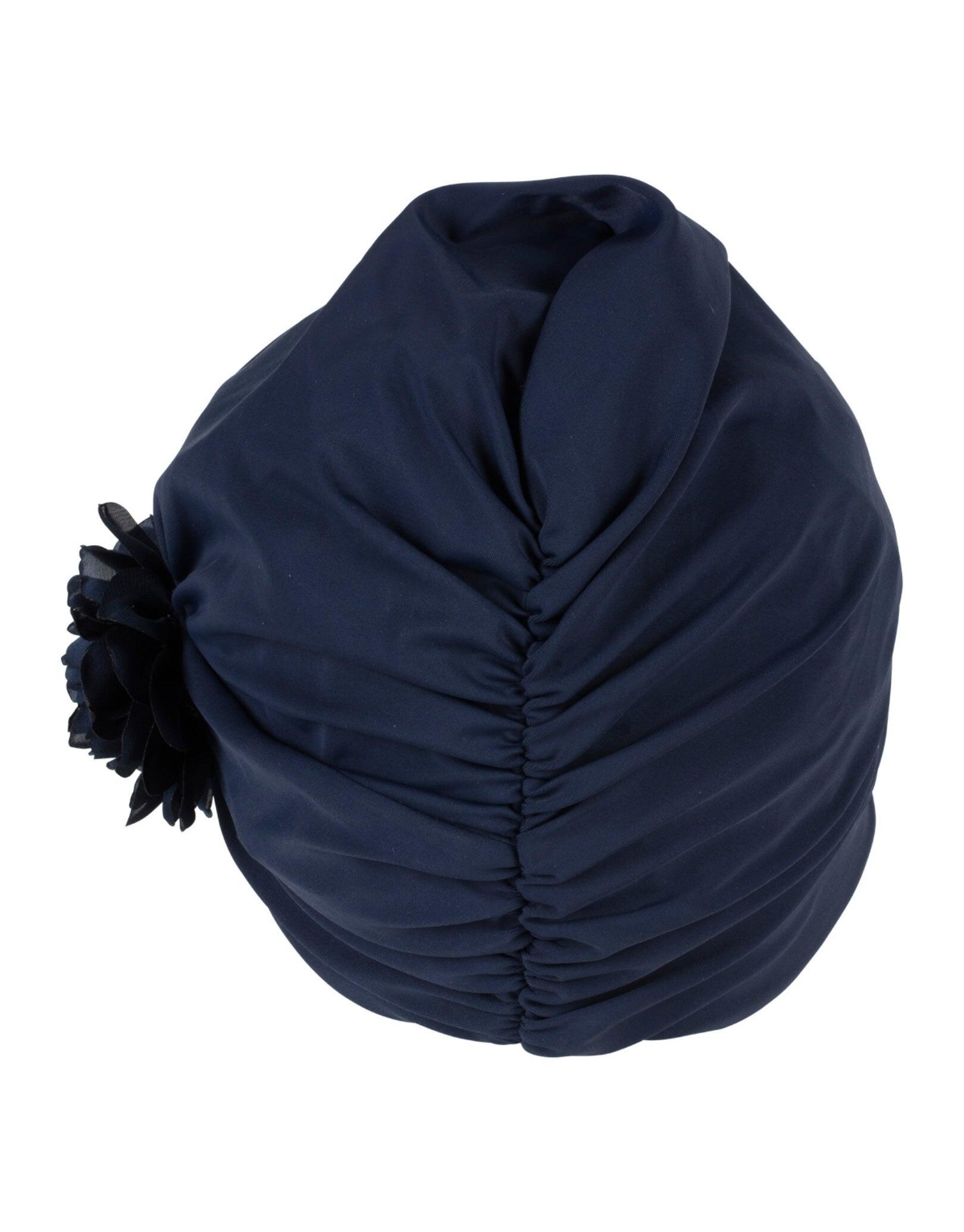 Fashy Flower Fabric Swim Cap - Navy 3/3