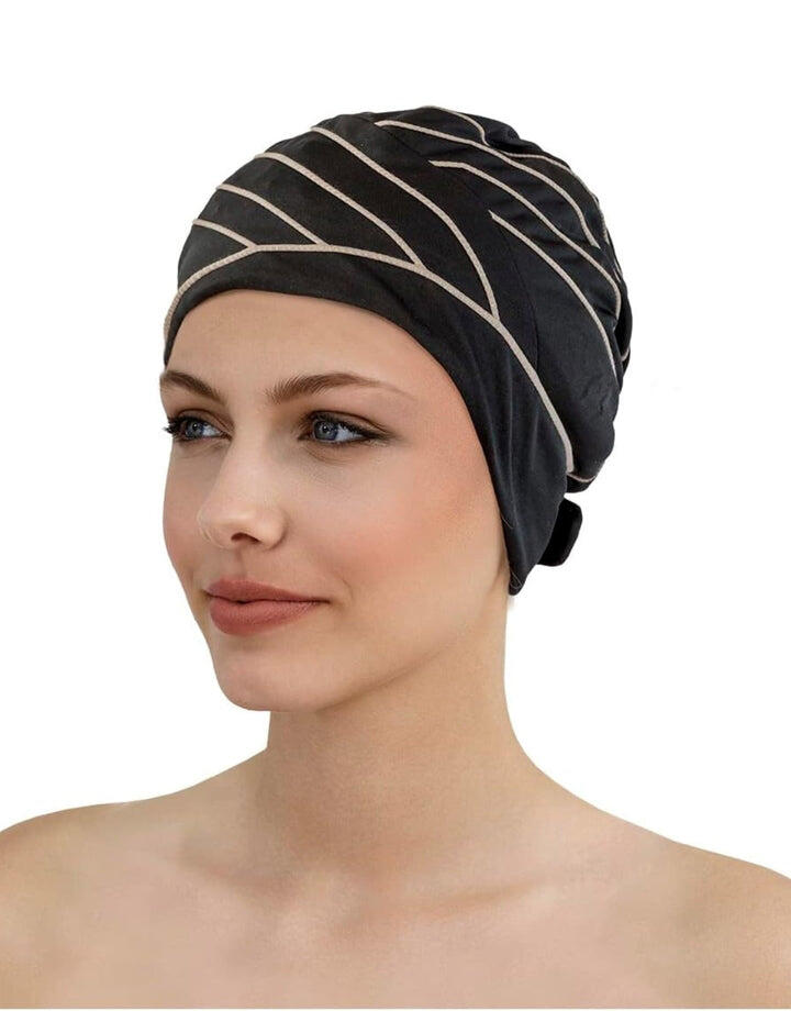 Fashy Piped Fabric Swim Cap 1/5