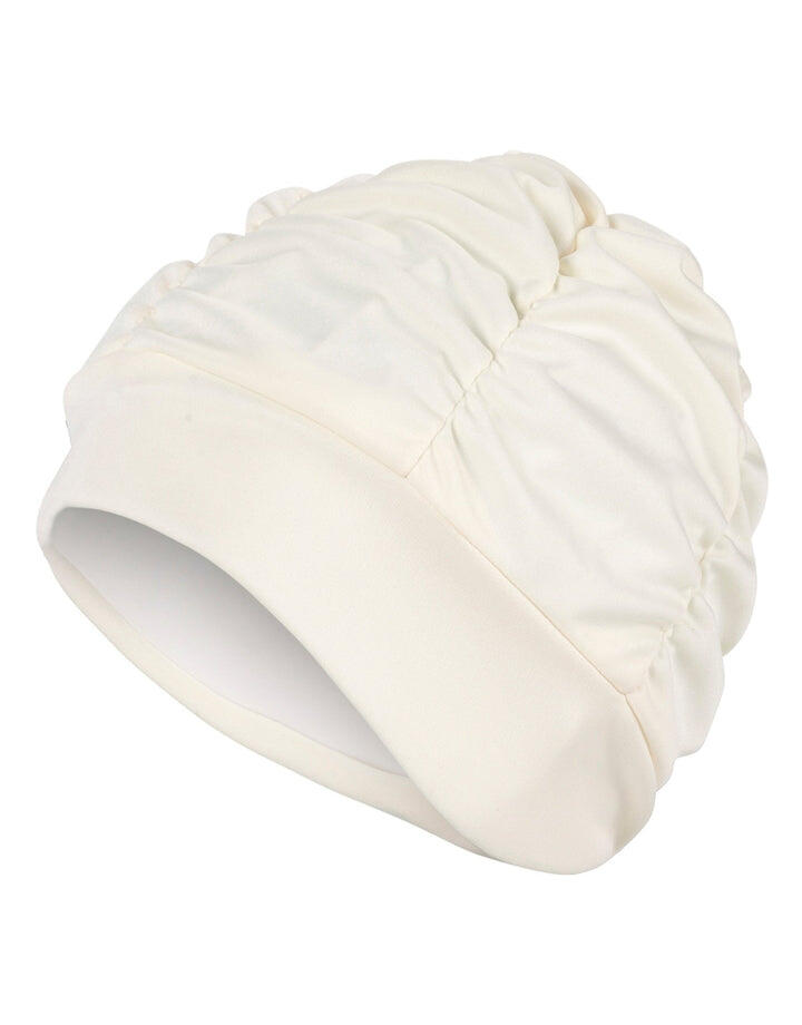 Fashy Pleated Fabric Swim Cap 1/4