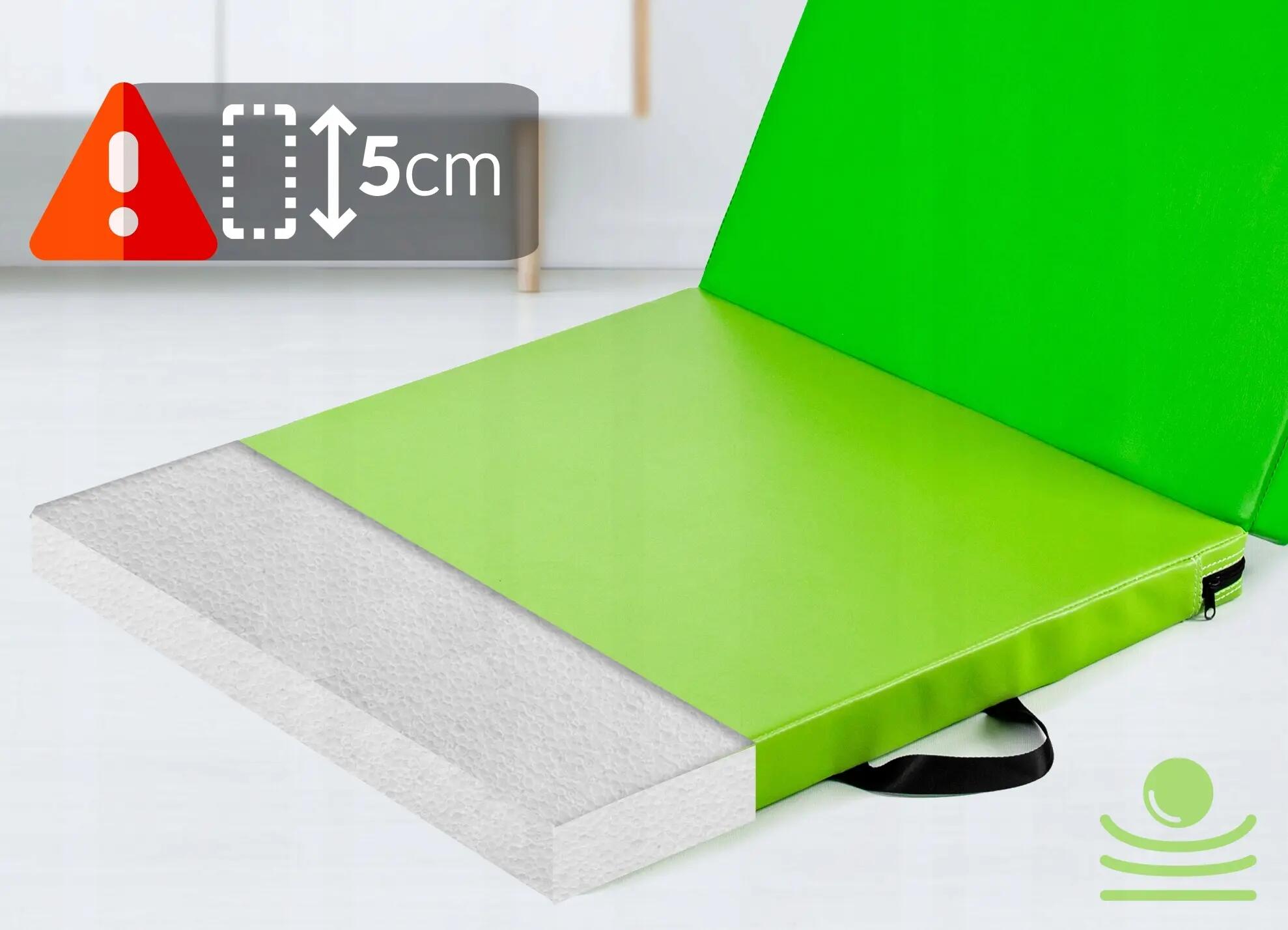Materac gimnastyczny składany Sapphire SH-110 180x60x5cm rehabilitacja uchwyty 4/7