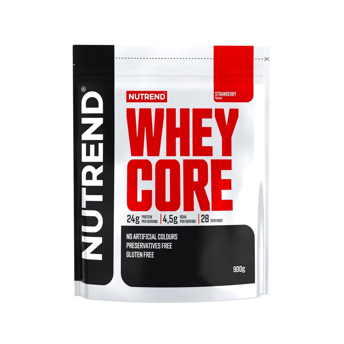 NUTREND Syrovátkový protein WHEY CORE, jahoda