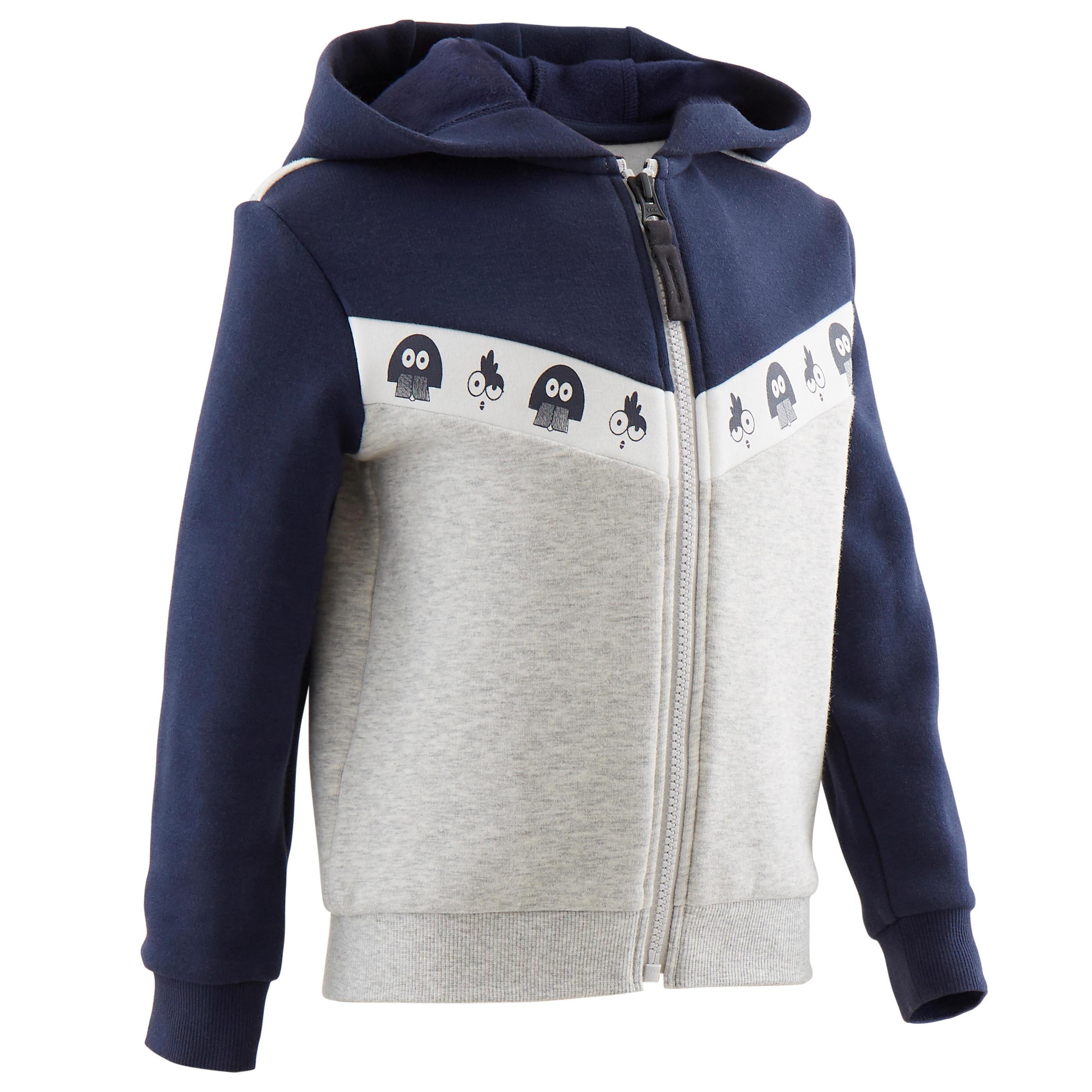 DOMYOS Refurbished Babys Basic Zip-Up Sweatshirt - A Grade