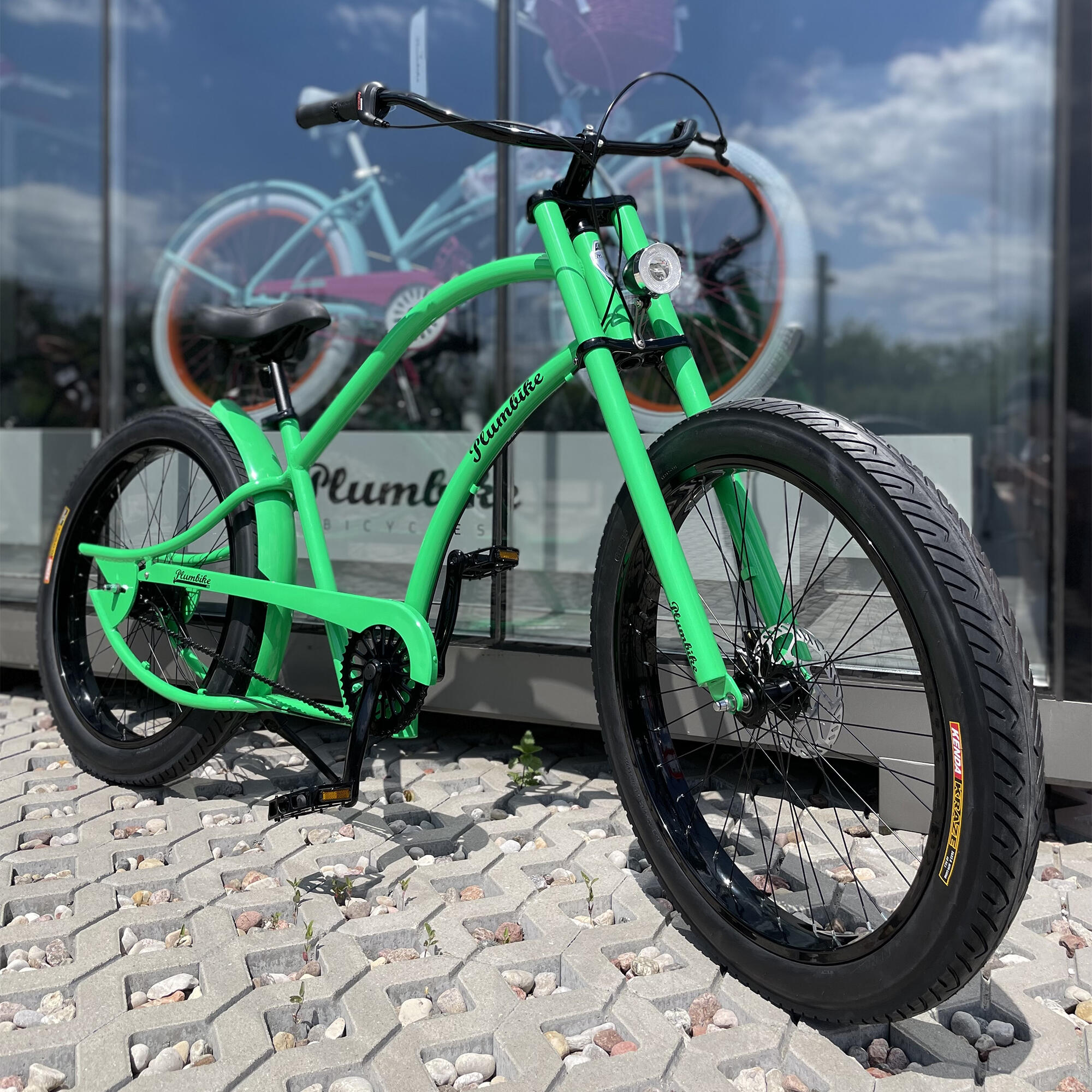 Rower miejski męski Grand Chopper Exotic Green 7B z hamulcem tarczowym 6/6