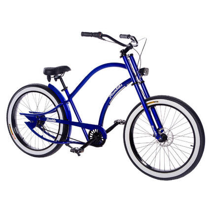 Rower miejski męski Plumbike Grand Chopper Unique Wave 7B z hamulcem tarczowym