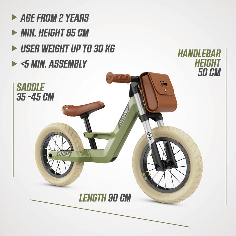 BERG bicicleta de equilibrio Biky Retro verde