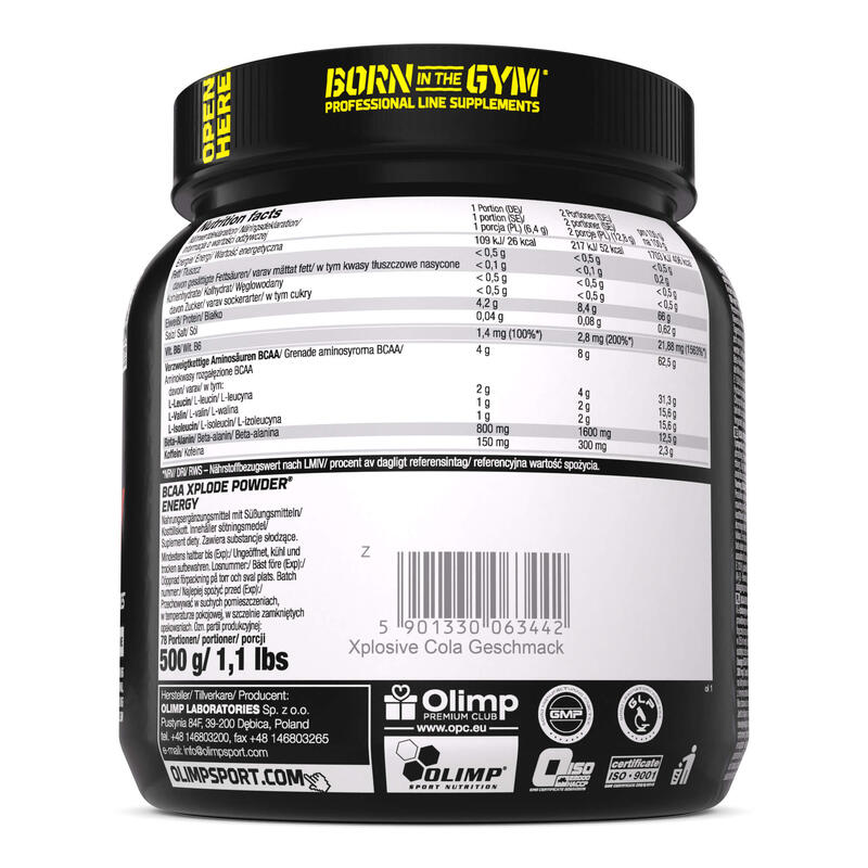 BCAA Xplode Powder Energy OLIMP 500 g Owocowy