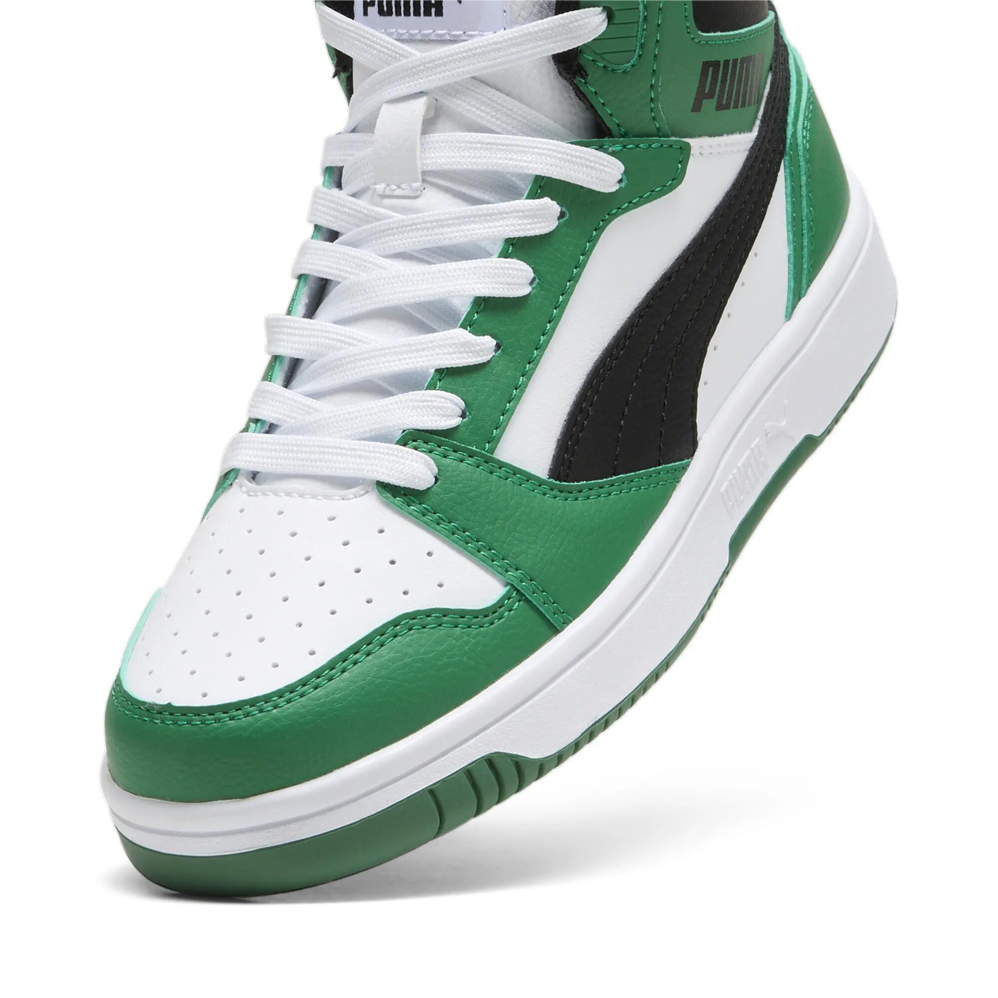 Baskets mi-hautes Rebound V6 Enfant et Adolescent PUMA White Archive Green Black 6/6