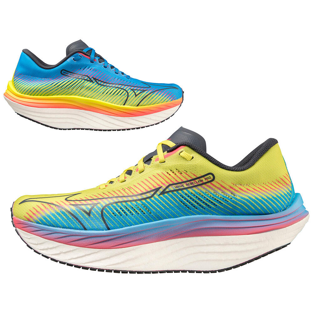 Zapatillas Mizuno Wave Rebellion Pro Azul Amarillo AW23-J1GC231751 7/7