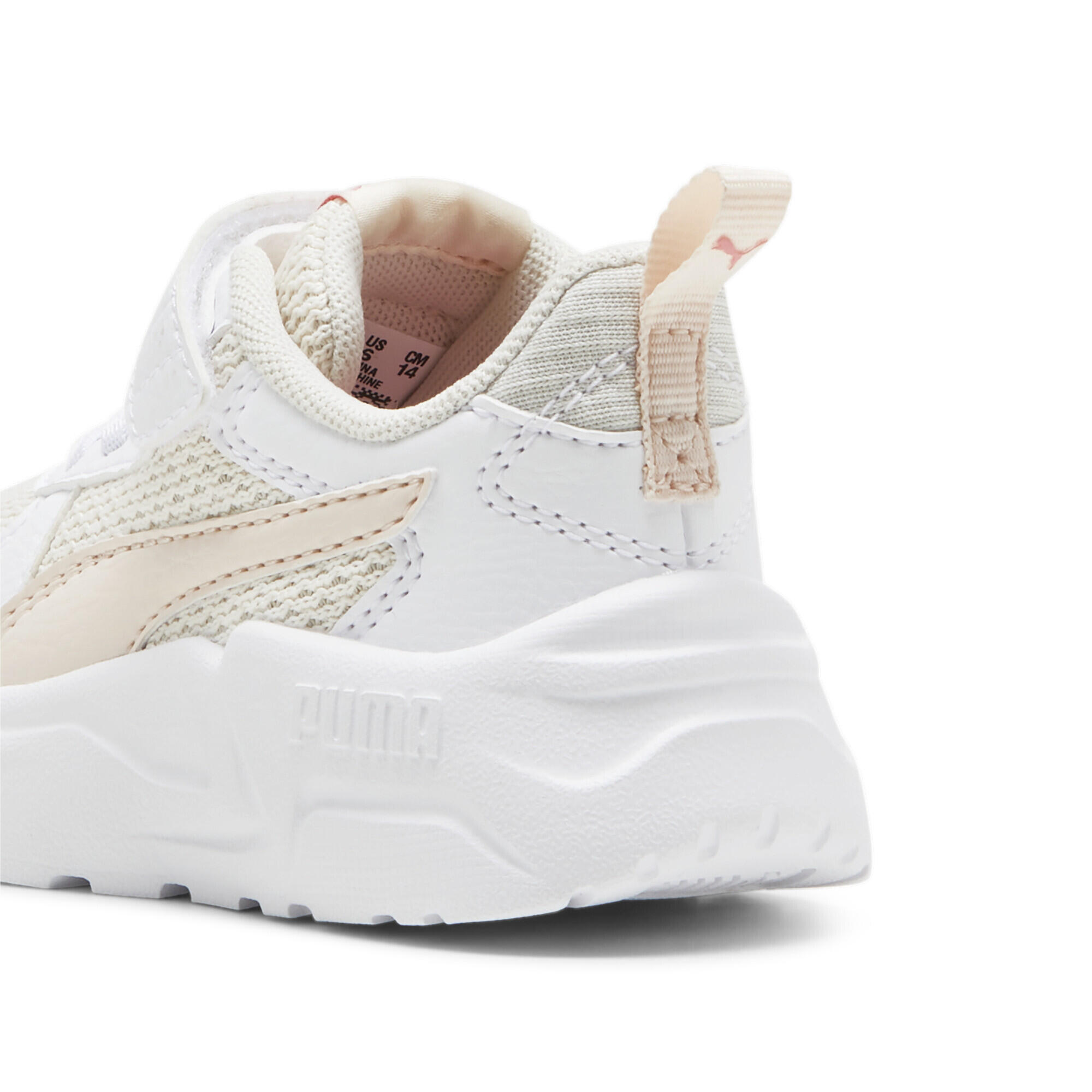 Sneaker Trinity Lite da neonati PUMA Sugared Almond Rosebay White Beige Pink 2/6