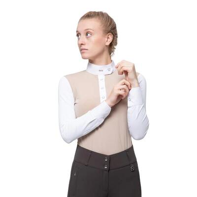 Dames lycra wedstrijdpolo premier equine rossini