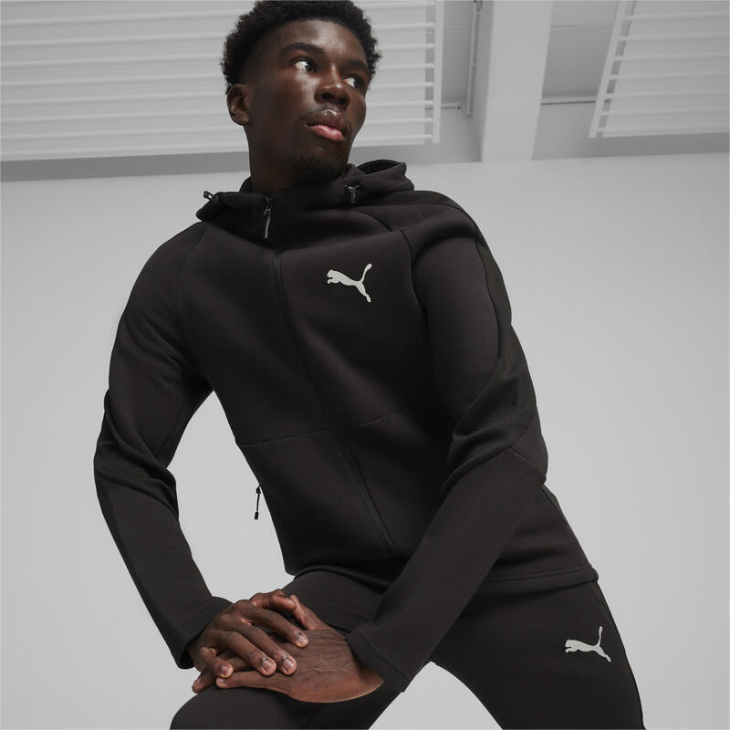 EVOSTRIPE herenhoodie met volledige ritssluiting PUMA Black