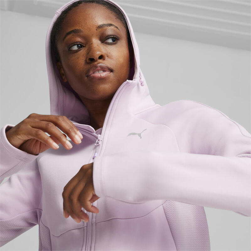 EVOSTRIPE hoodie met rits voor dames PUMA Grape Mist Purple