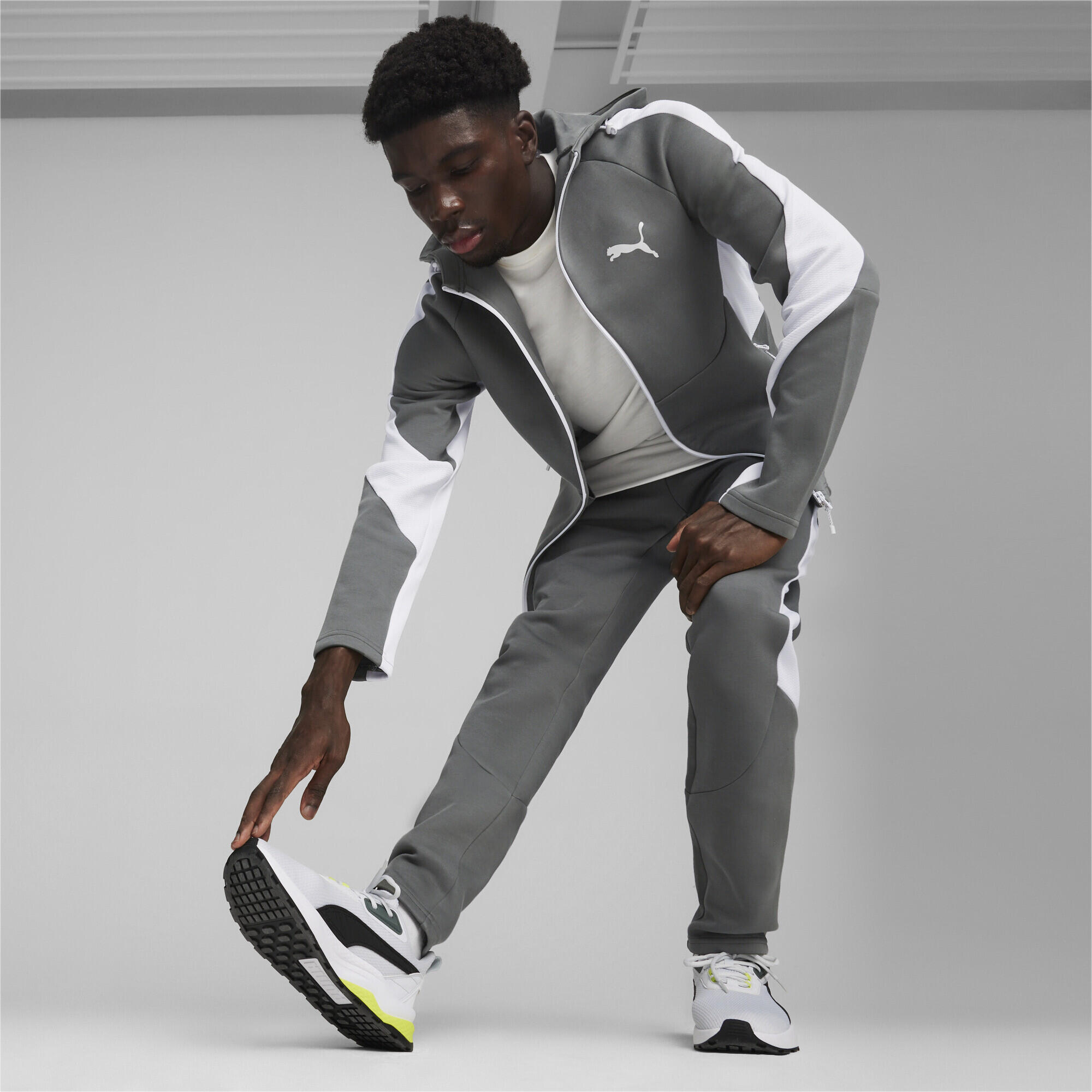 Veste zippée à capuche EVOSTRIPE PUMA Mineral Gray 3/7