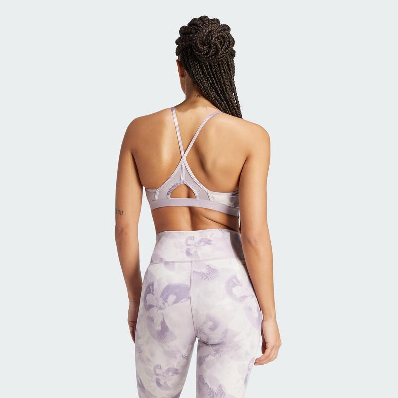 AEROREADY Training Essentials Light Support Tie-Dye Flower-Print Beha