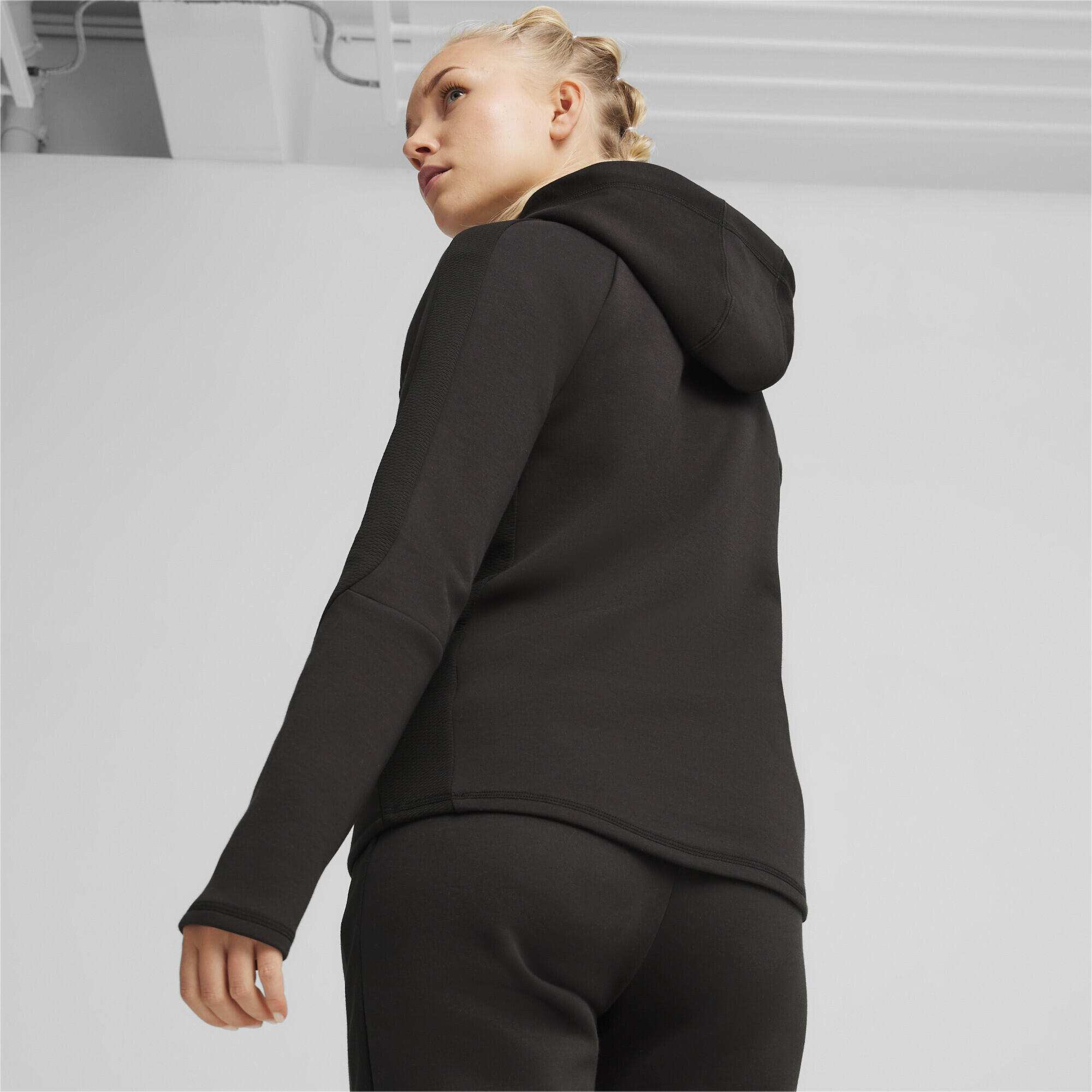 Casaco com capuz de fecho integral EVOSTRIPE para mulher PUMA Black 4/7