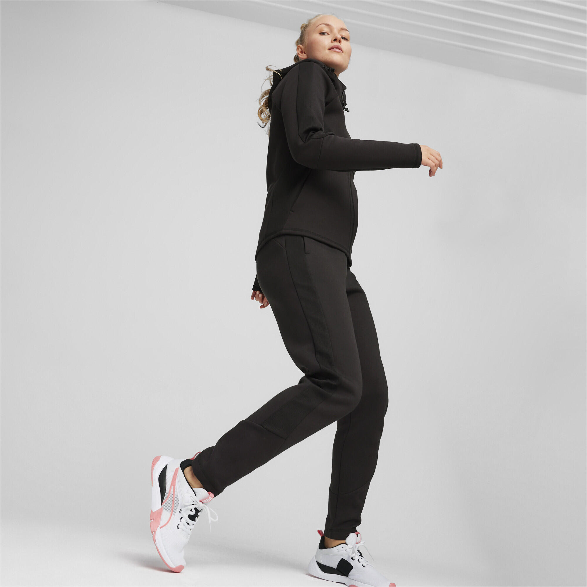 Casaco com capuz de fecho integral EVOSTRIPE para mulher PUMA Black 5/7