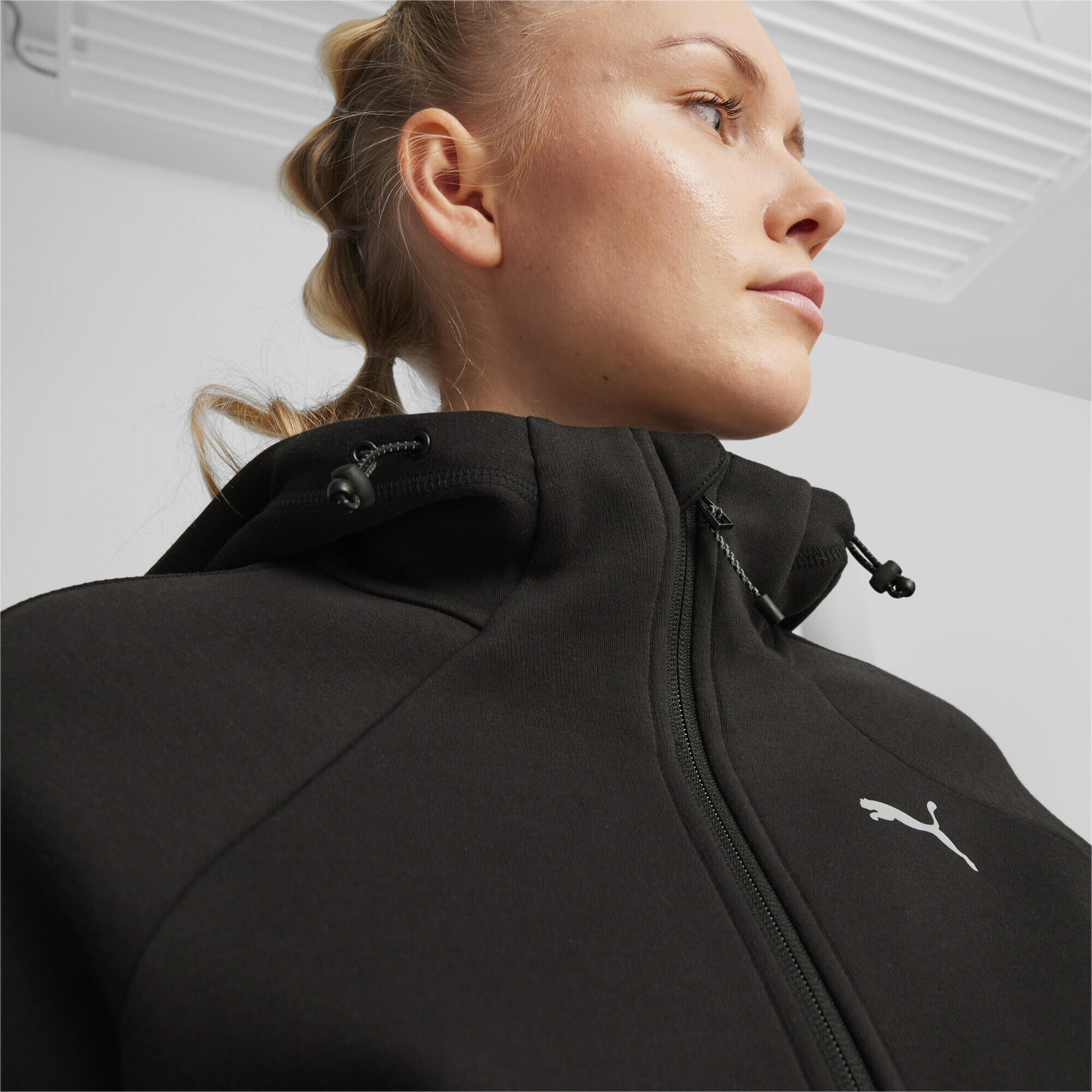 Casaco com capuz de fecho integral EVOSTRIPE para mulher PUMA Black 3/7