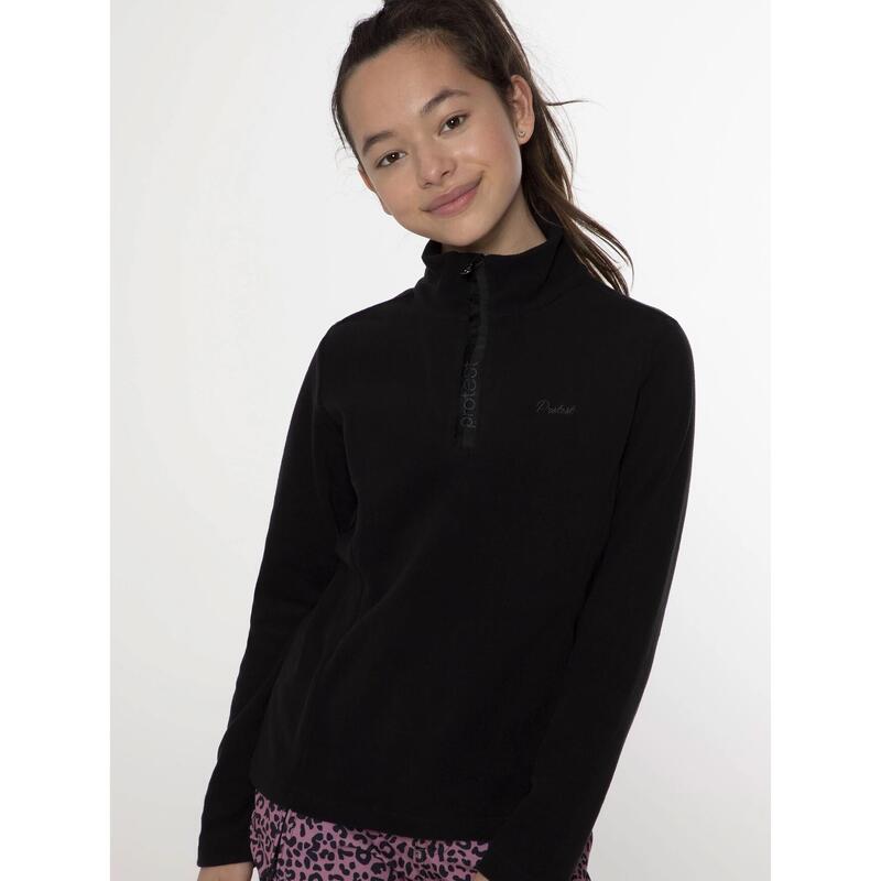 G Mutey Jr 1/4 Zip top - Trui - 290 true black - meisjes - Pisteskiën