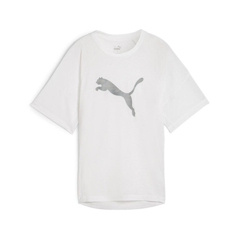 Damska koszulka z nadrukiem EVOSTRIPE PUMA White