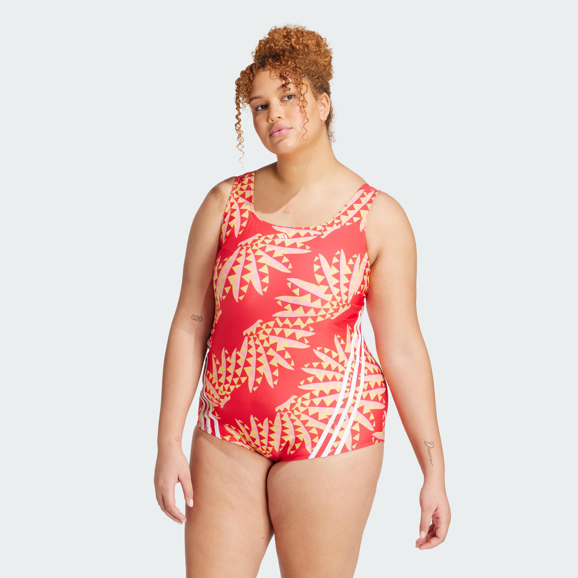 FARM Rio 3-Stripes CLX Swimsuit (Plus Size) 1/5