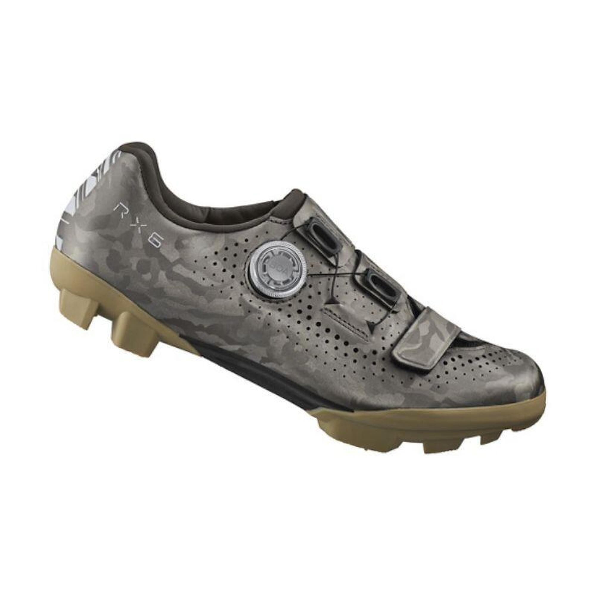 SHIMANO Chaussures de vélo de gravel RX600W, Stone Gray