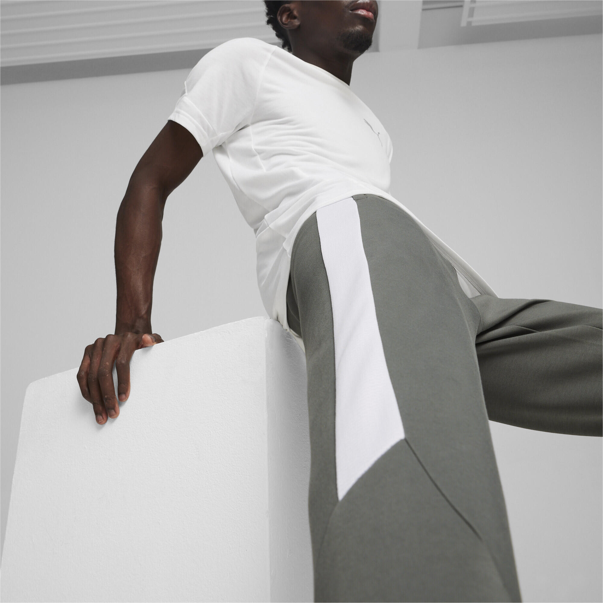 Pantalon de survêtement en maille EVOSTRIPE PUMA Mineral Gray 5/7