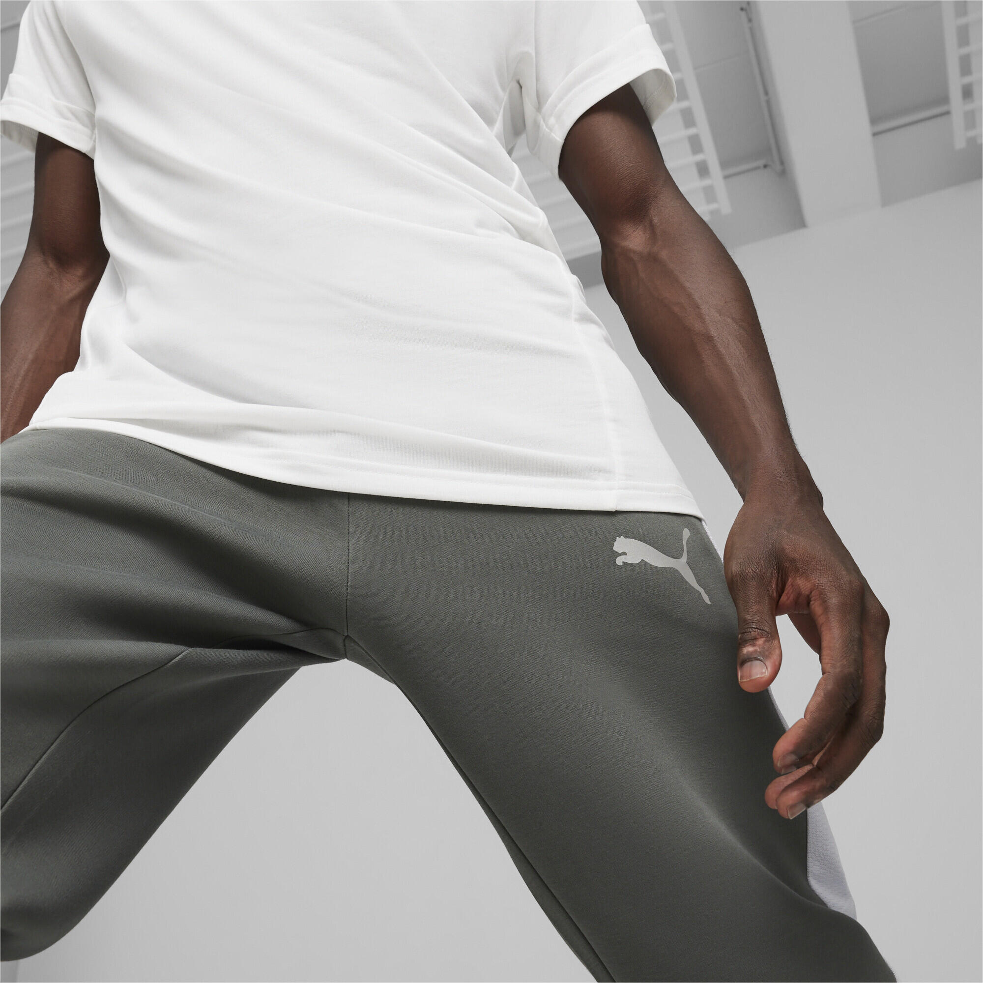 Pantalon de survêtement en maille EVOSTRIPE PUMA Mineral Gray 4/7