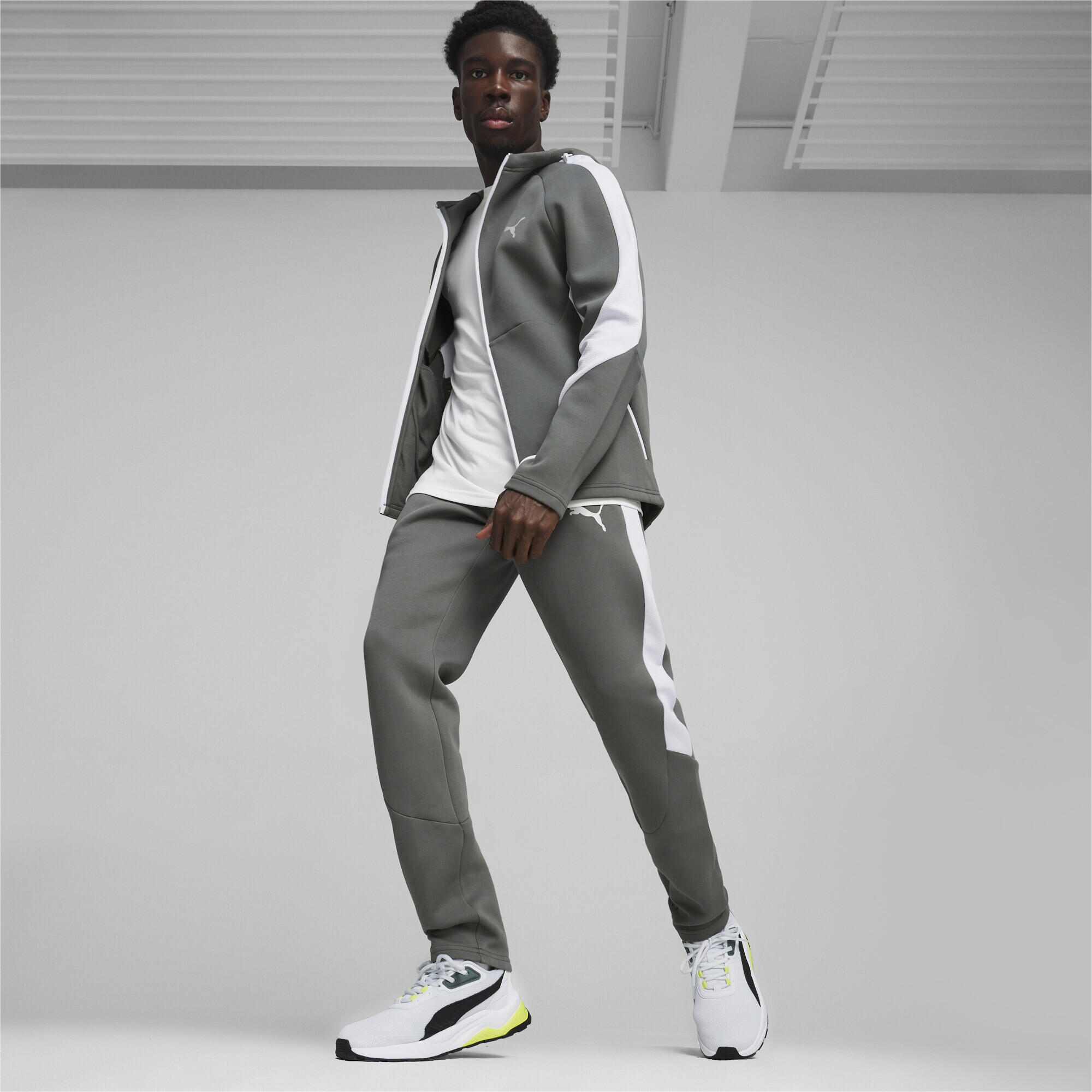 Pantalon de survêtement en maille EVOSTRIPE PUMA Mineral Gray 3/7