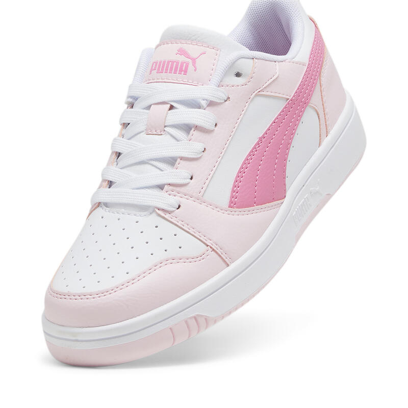 Sneaker Rebound V6 Lo da ragazzi PUMA White Fast Pink Whisp Of