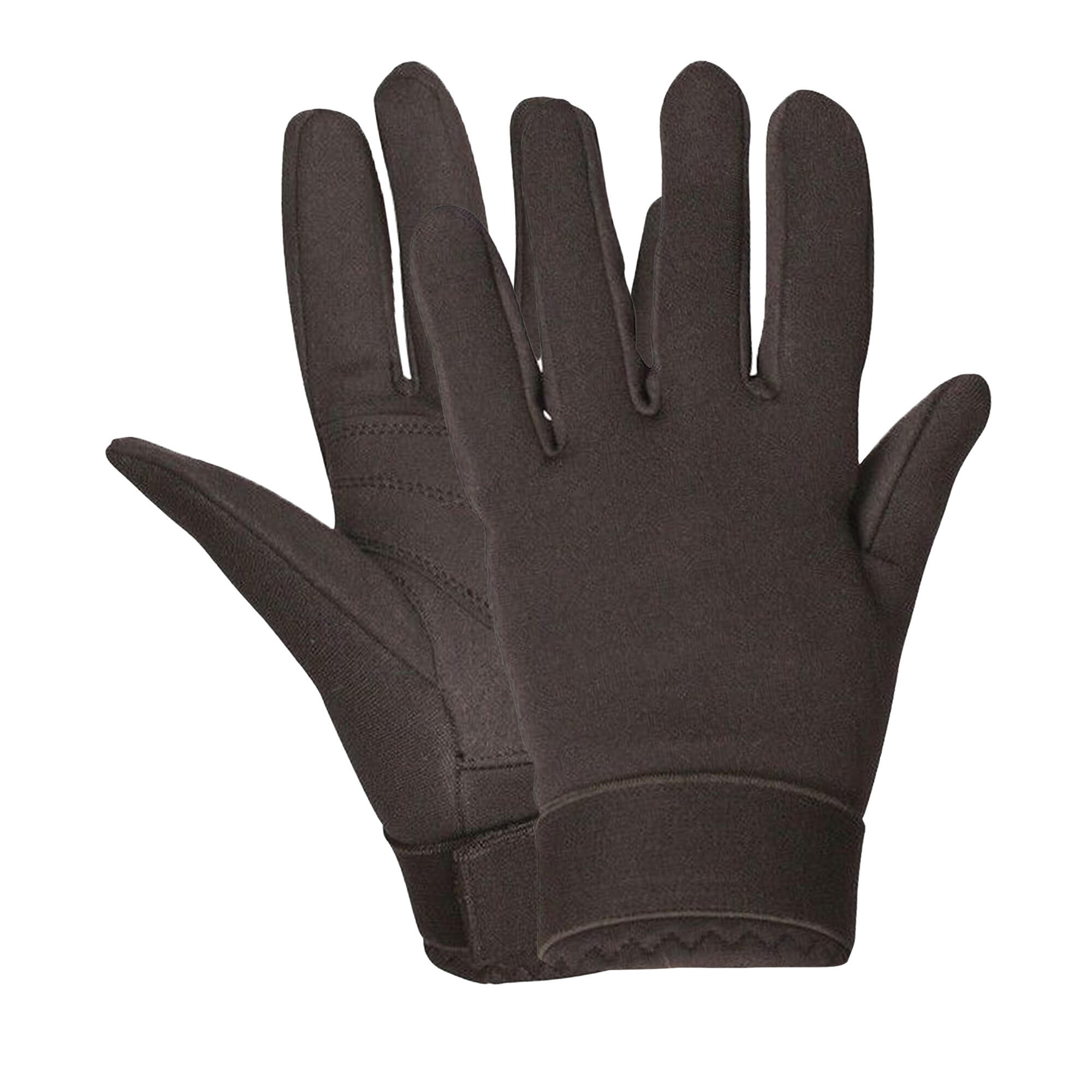 Unisex Neoprene Touch Fastening Riding Gloves (Black) 3/5