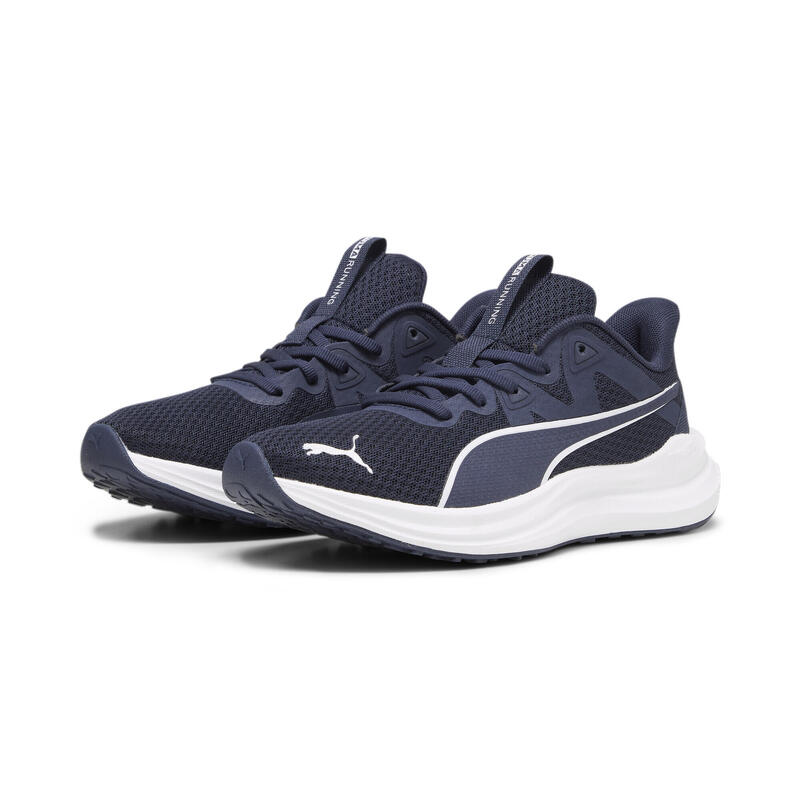 Reflect Lite ifjúsági futócipő PUMA Navy White Silver Blue Metallic